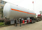 Τα τρι LPG αξόνων τοποθετούν σε δεξαμενή το ημι ρυμουλκό για το υγρό αέριο βενζίνης 59000Liters, βουτάνιο, μεταφορά προπανίου προμηθευτής