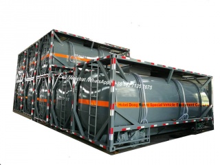 20FT ISO HCL Container Δεξαμενών Οξέων 21cbm Για το Βιετνάμ Χημικών Εργοστάσιο Οξινών Trailer Μεταφορών