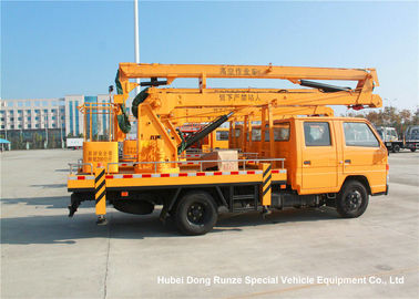 Κίνα JMC 1416m 4x2 διπλό φορτηγό πλατφορμών καμπινών εναέριο για την υψηλή εργασία λειτουργίας προμηθευτής