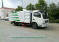Φορτηγό οδικών οχημάτων αποκομιδής απορριμμάτων σκουπιδοτενεκών DFAC 5000L για τον καθαρισμό οδών με το νερό πλύσης 2cbm προμηθευτής